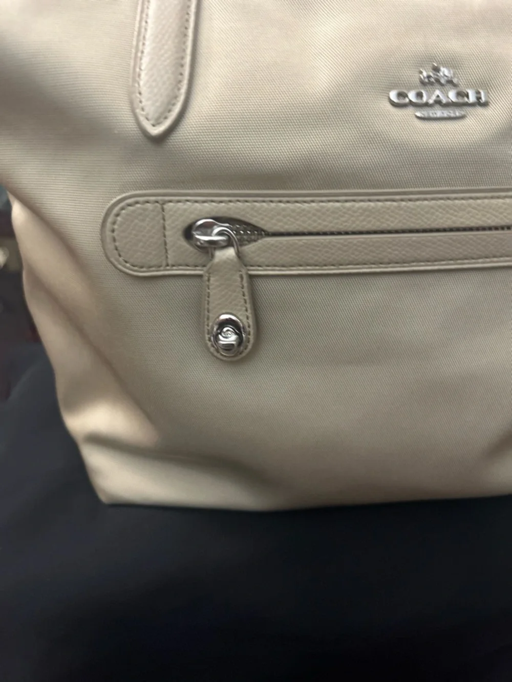Coach Nylon Tote Bag with Silver Hardware. *Original Hang Tag missing - Picture 6 of 11